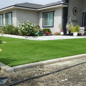 Synthetic Grass Techs, Hydro Flow 98 Lime, Artificial Grass front yard installation, Menifee CA.