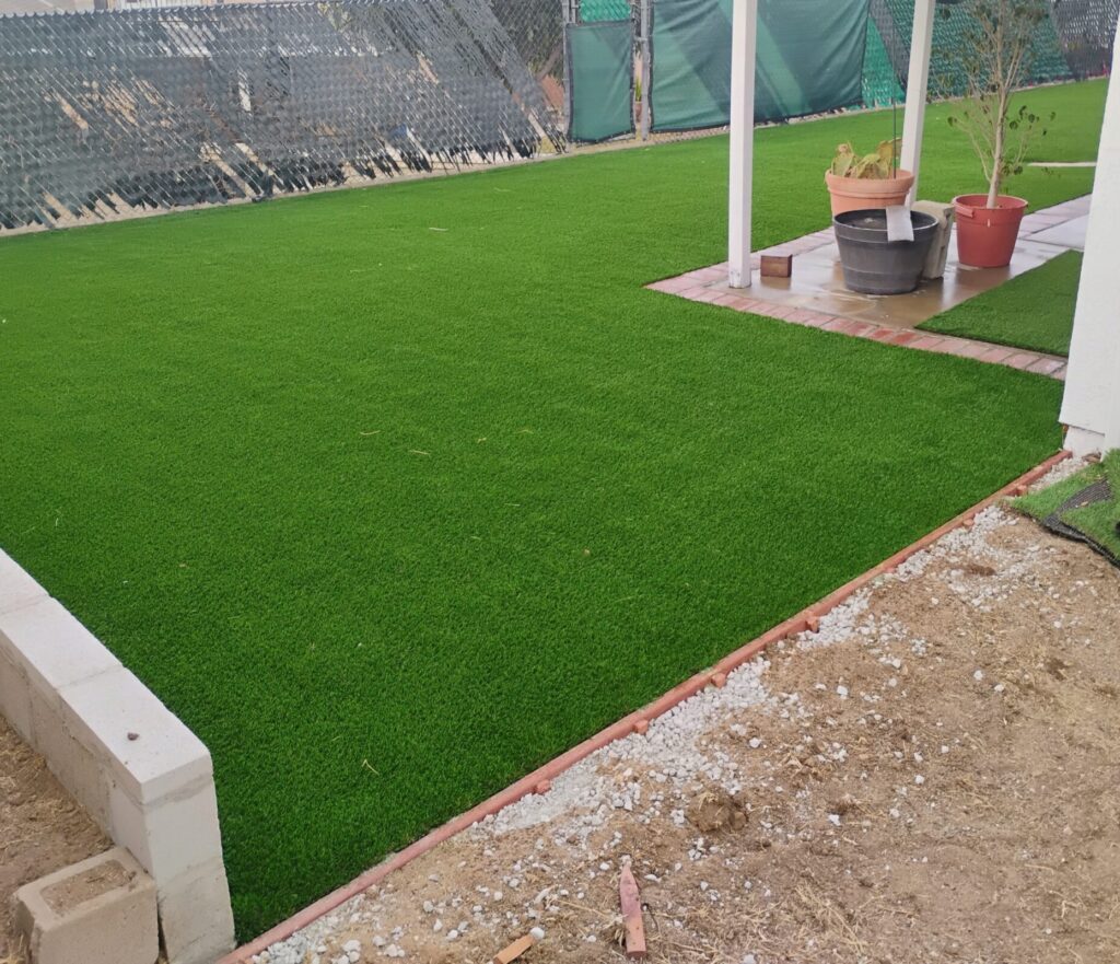 Synthetic Grass Techs Evo2 backyard Installation photo