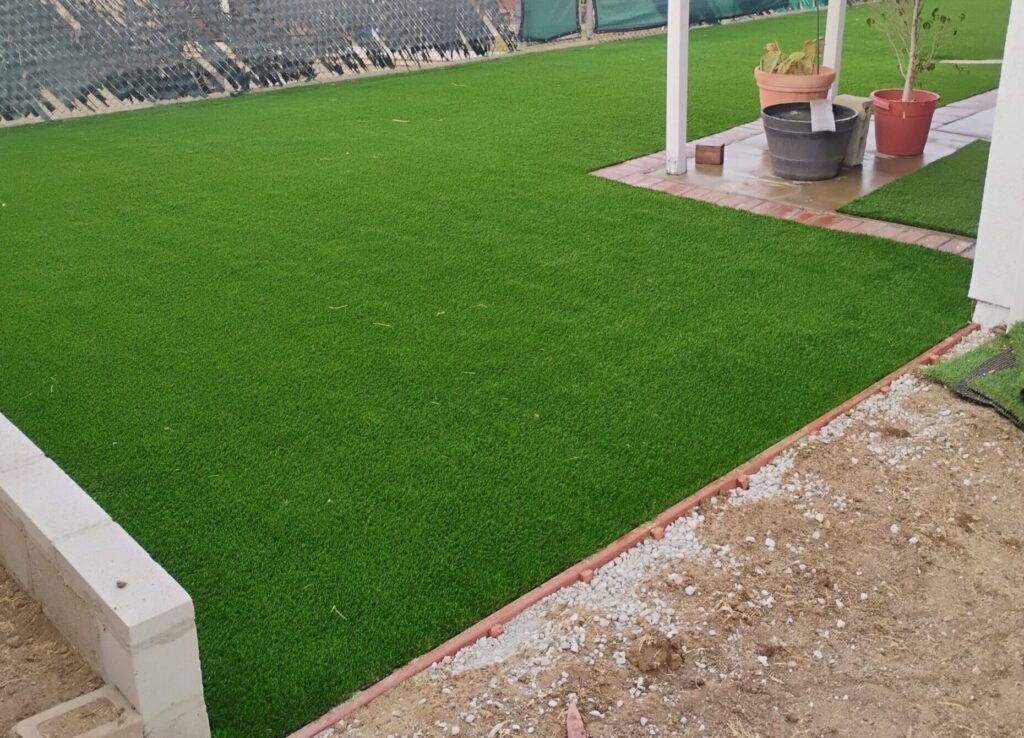 Synthetic Grass Techs Evo2 backyard Installation photo
